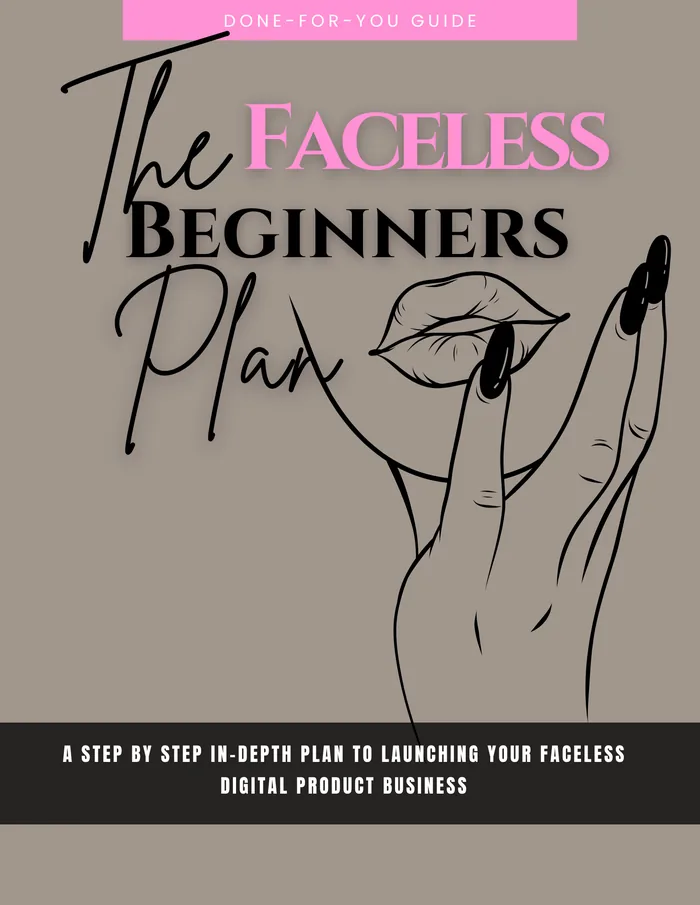 Faceless Beginners Plan cover